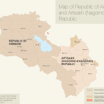 Mapa de Armenia y Artsaj