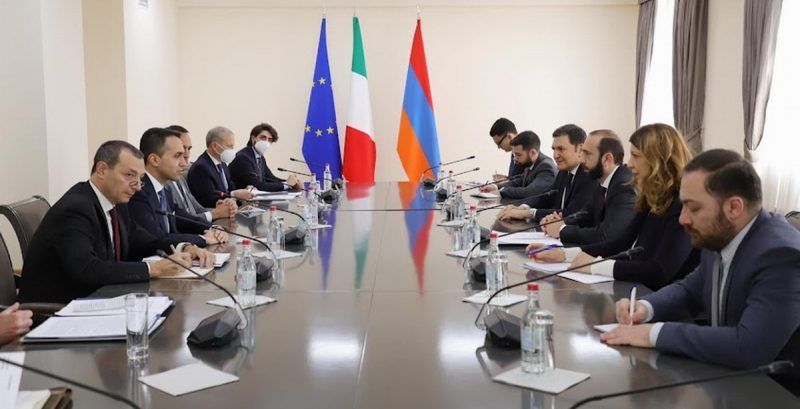 Canciller de Italia Luigi Di Maio visita Armenia