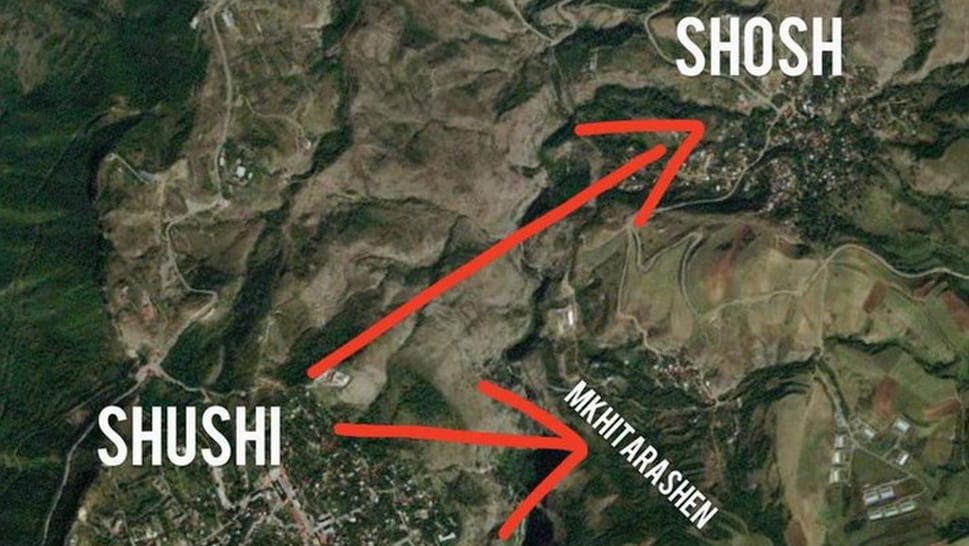 Azerbaiyán dispara contra asentamientos armenios de Shushi
