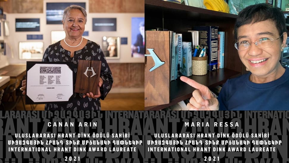 Activista turco y periodista filipino reciben el Premio Hrant Dink 2021