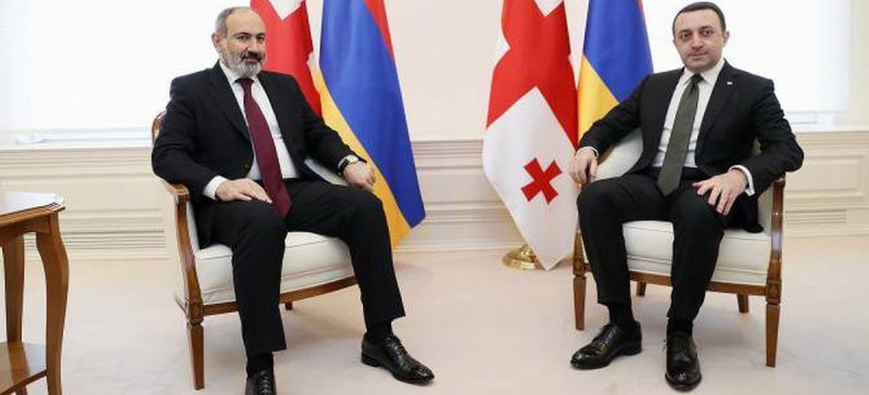 Nikol Pashinyan y Irakli Garibashvili. Foto: Gobierno de Armenia