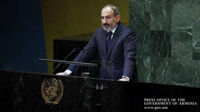 Pashinyan en la ONU: Turquía debe abrir fronteras, Azerbaiyán devolver prisioneros
