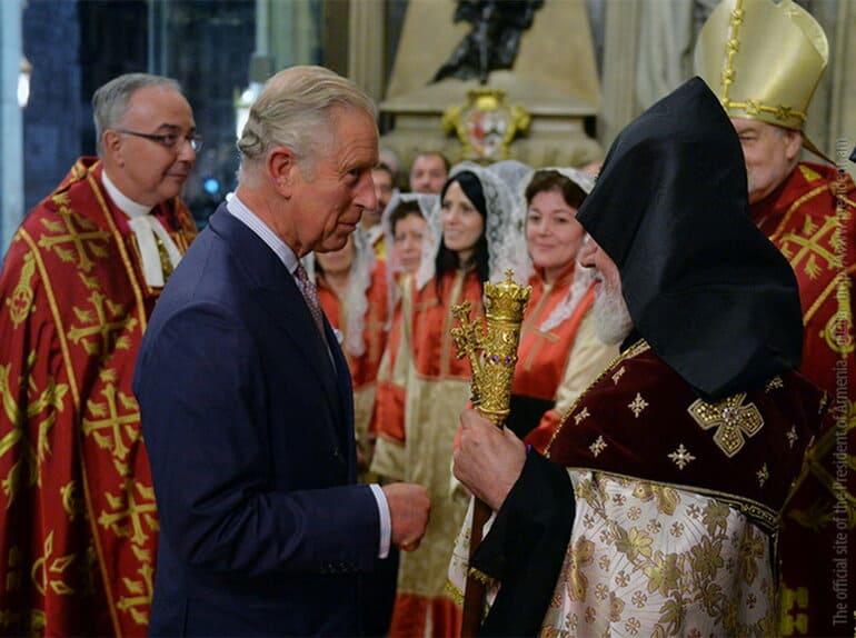 Rey Carlos III de Gran Bretaña, Armenia y los armenios