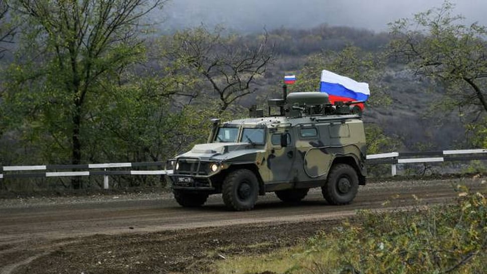 Guardias rusos en frontera noreste entre Armenia y Azerbaiyán