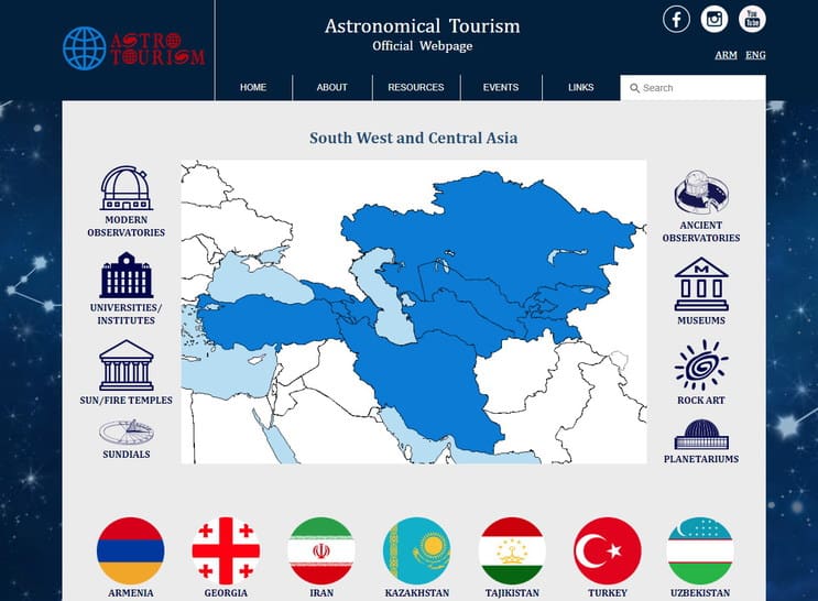 Presentan página armenia de AstroTurismo en la región