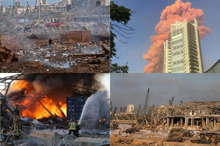 Según información oficial, se estima que explotó materiales inflamables en el almacén número 12 del puerto de Beirut