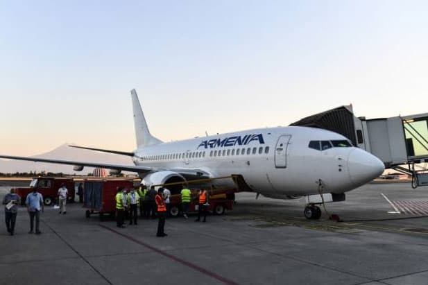 El tercer avión que transporta ayuda humanitaria al Líbano despegó el 11 de agosto de Armenia.