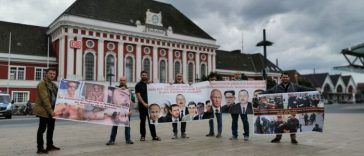 Exiliados de Azerbaiyán protestan en Alemania