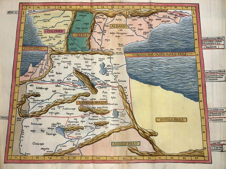 Claudio Ptolomeo, siglo II. Reimpreso por Nikolai Germanus, 1428. Museo Británico de Londres