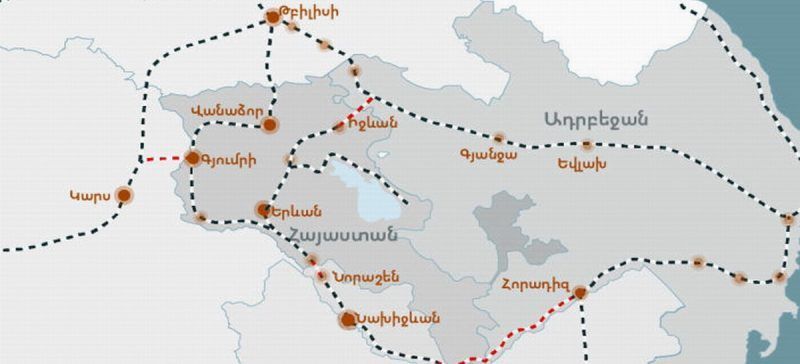 Rusia busca impulsar la infraestructura  ferroviaria en el Cáucaso para comunicarse con Turquía e Irán.