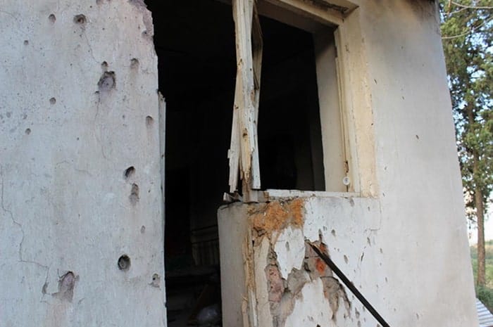 Estado de una vivienda tras los ataques de Azerbaiyán a la provincia armenia de Tavush