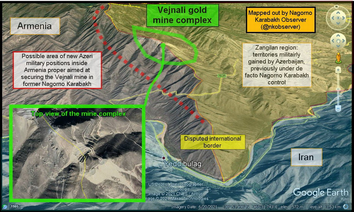 Mapa general del complejo minero vejnali y su ubicación